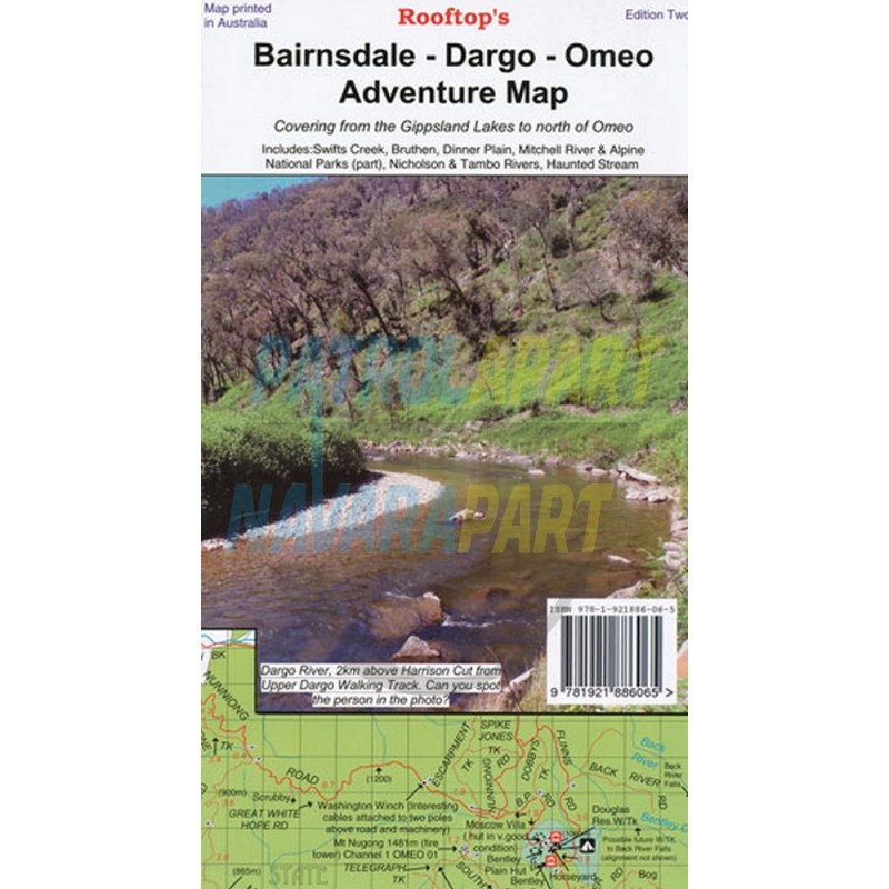 Map Bairnsdale Dargo Omeo Rooftop Adventure Map