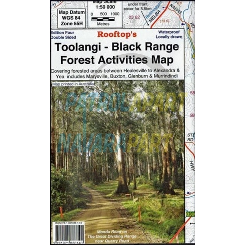 Toolangi - Black Range Forest Activities Map 3rd Edition - Rooftop