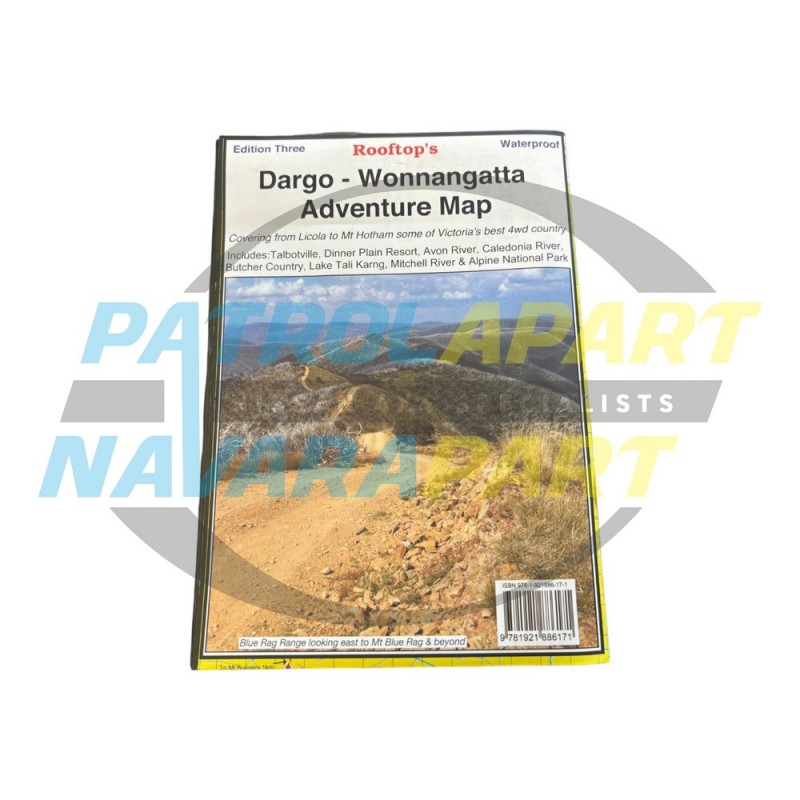 Dargo - Wonnangatta Rooftop Adventure Map Waterproof