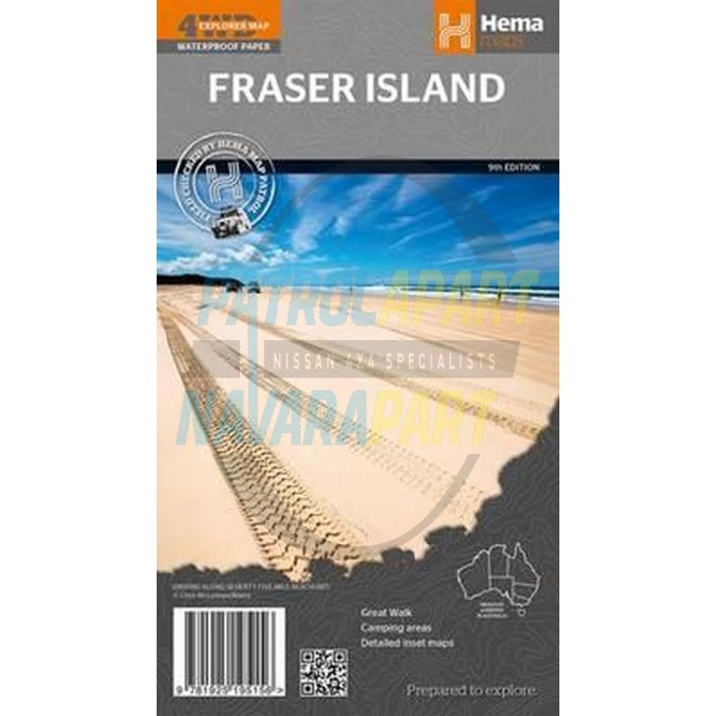 Fraser Island Queensland Hema Map New 9th Edition