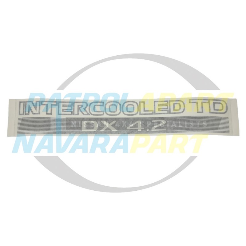 Genuine Nissan Patrol GU Front Door Decal Sticker 4.2 Intercooled DX TD42