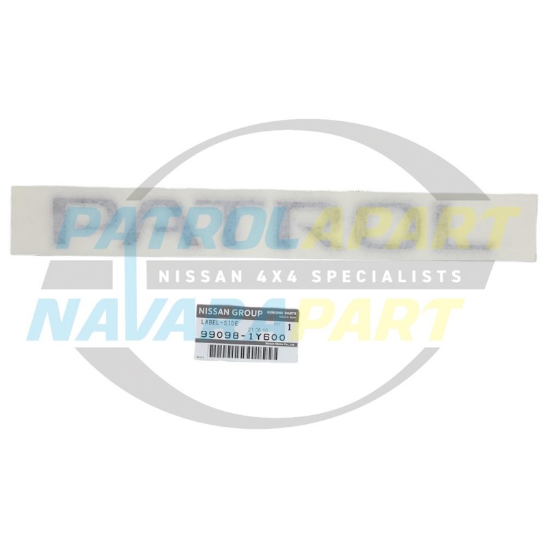 Genuine Nissan Patrol GU Y61 Body Raised Side Decal Sticker