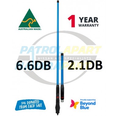 GME Beyond Blue Foundation 2.1DBI & 6.6DBI GAIN Blue Antenna AE4700 Series