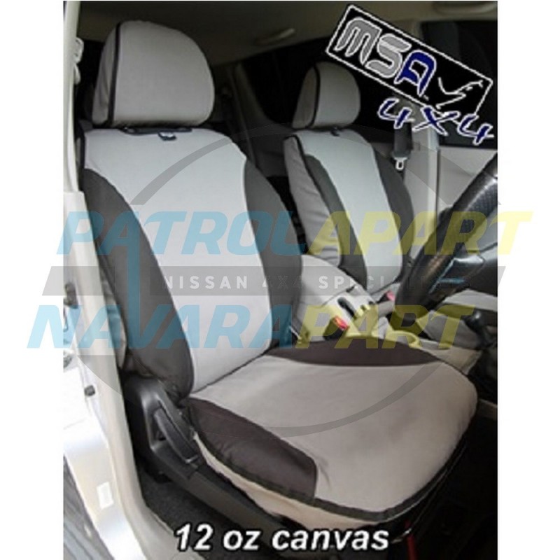 MSA Seat Covers Pair W/Headrest for Nissan Patrol GU DX & ST WAGON SERIES 1 & ST UTE