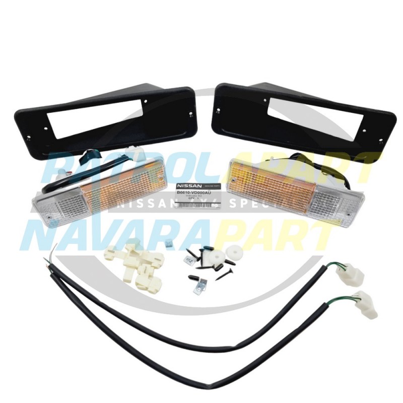 Genuine Nissan Patrol GU Y61 Steel BullBar Indicator Complete Light Kit