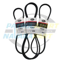 Gates Fan BELT KIT for Nissan Patrol GQ Y60 TB42 Carby & EFI (Alt P/S A/C)