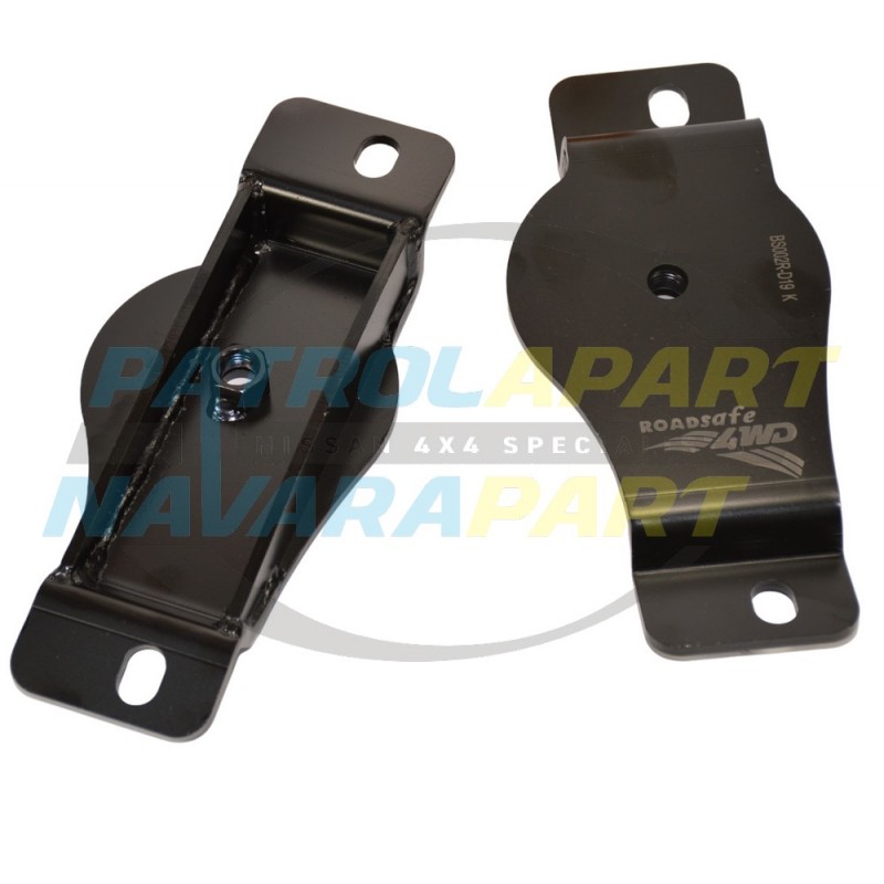 Blackhawk 4x4 Rear Bump Stop Plate Brackets for Nissan Patrol GQ Y60 / GU Y61