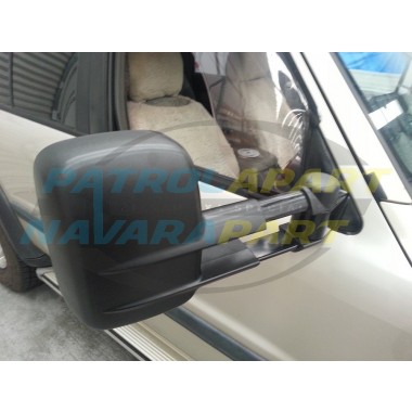 Clearview ELECTRIC Mirror Pair Suit Nissan Patrol GU Patrol in Black