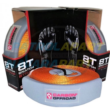 9M Recovery Snatch Strap 8,000kg 8T Rating 60mm Wide - Carbon Winch