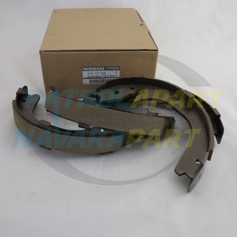 Genuine Nissan Patrol GU Y61 TB48 Handbrake shoe Kit