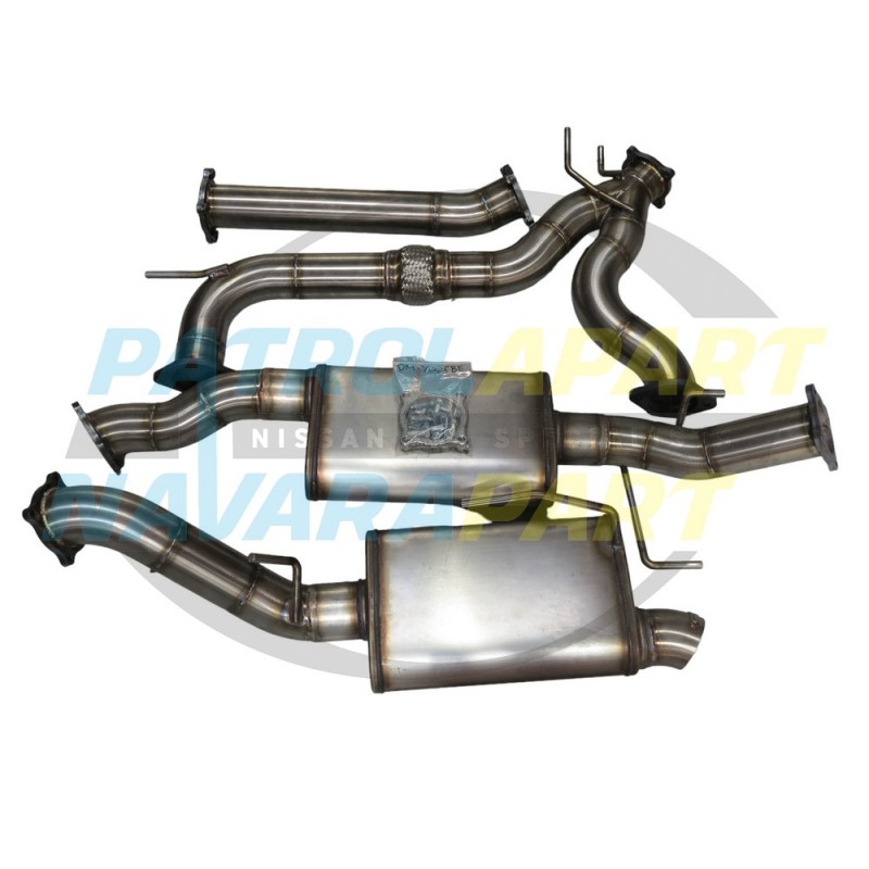 Dynomotive Stainless Cat Back Exhaust For Nissan Patrol Y62 Factory Bumper