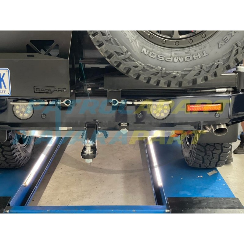 Dynomotive Stainless Cat Back Exhaust For Nissan Patrol Y62 With Raslarr Rear Bar