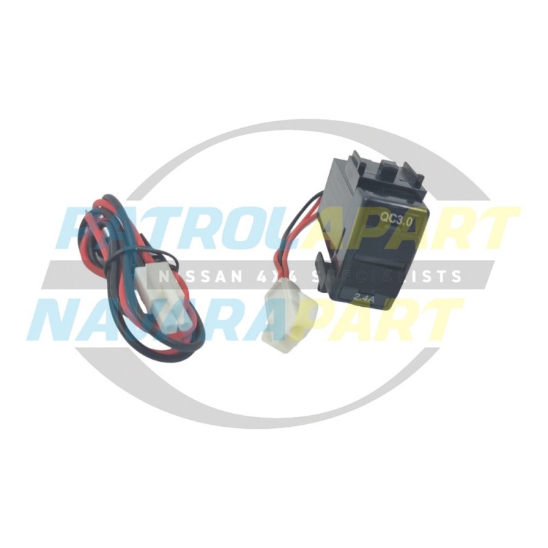 Dual USB Charge Point QC 3.0A + 2.4A for Nissan Patrol Y62