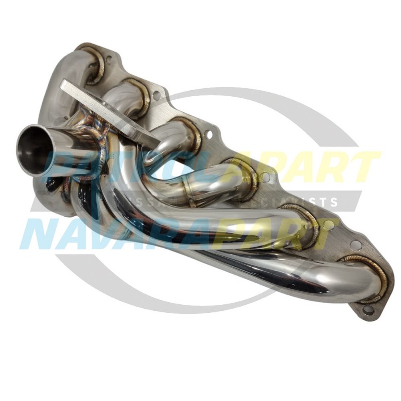 Polished Stainless Turbo Exhaust Manifold with T4 flange for Nissan Patrol TB48