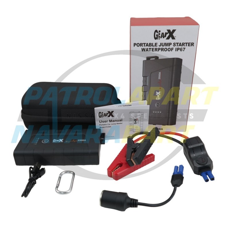 GearX Portable Jump Start Kit 22,8000 mAh for 4x4, Car, Boat, Motorbike IP67 1000A