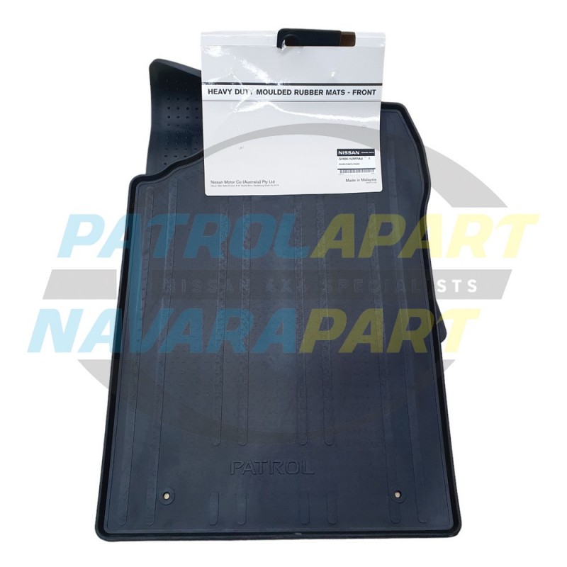 Genuine Nissan Patrol Y62 Front Heavy Duty Rubber Floor Mat PAIR