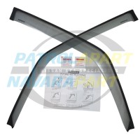 Genuine Nissan Patrol GU Y61 Tinted Slimline Weathershield Front PAIR