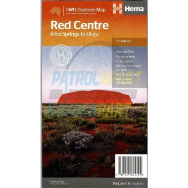 Red Centre Map Hema Maps - Alice Springs to Uluru