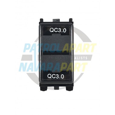 Dual USB Charge Point QC 3.0A for Nissan Patrol Y62