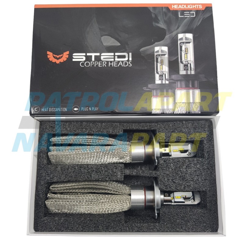 STEDI Copper Head H4 LED Headlight Conversion Kit GU Patrol Hi/Low