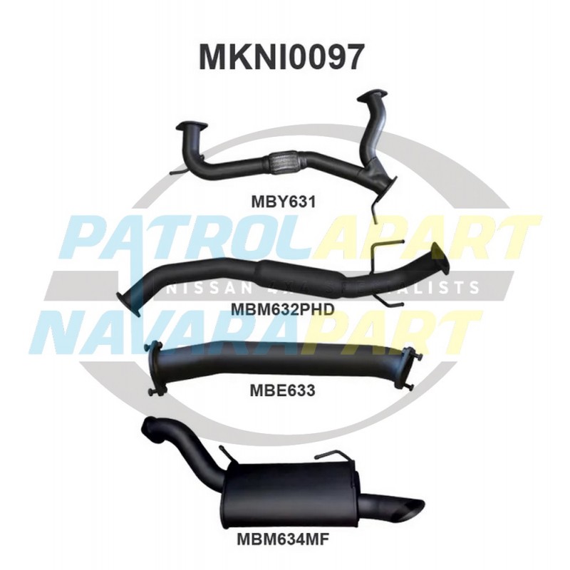 Manta Exhaust for Nissan Patrol Y62 Cat Back Loud with Muffler & HotDog