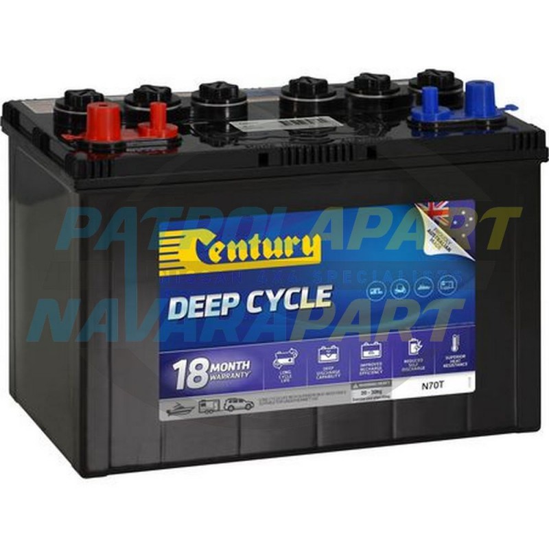 Century Deep Cycle Battery For Nissan Patrol GQ GU Secondary 12V & 102AH