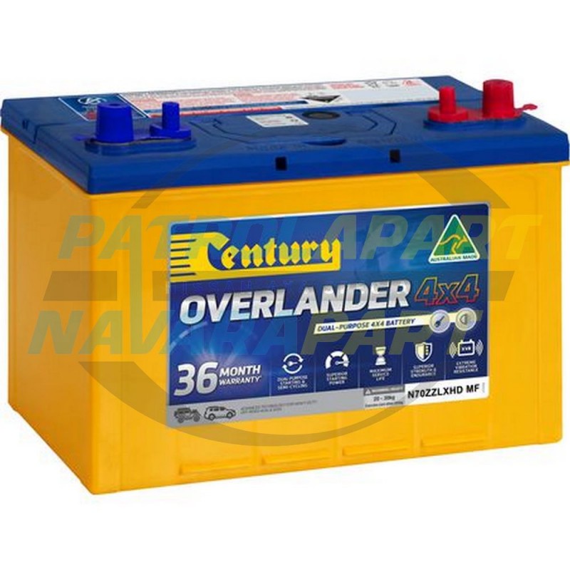 Century Overlander 4x4 Battery for Nissan Patrol GQ GU Main 760CCA & 100AH