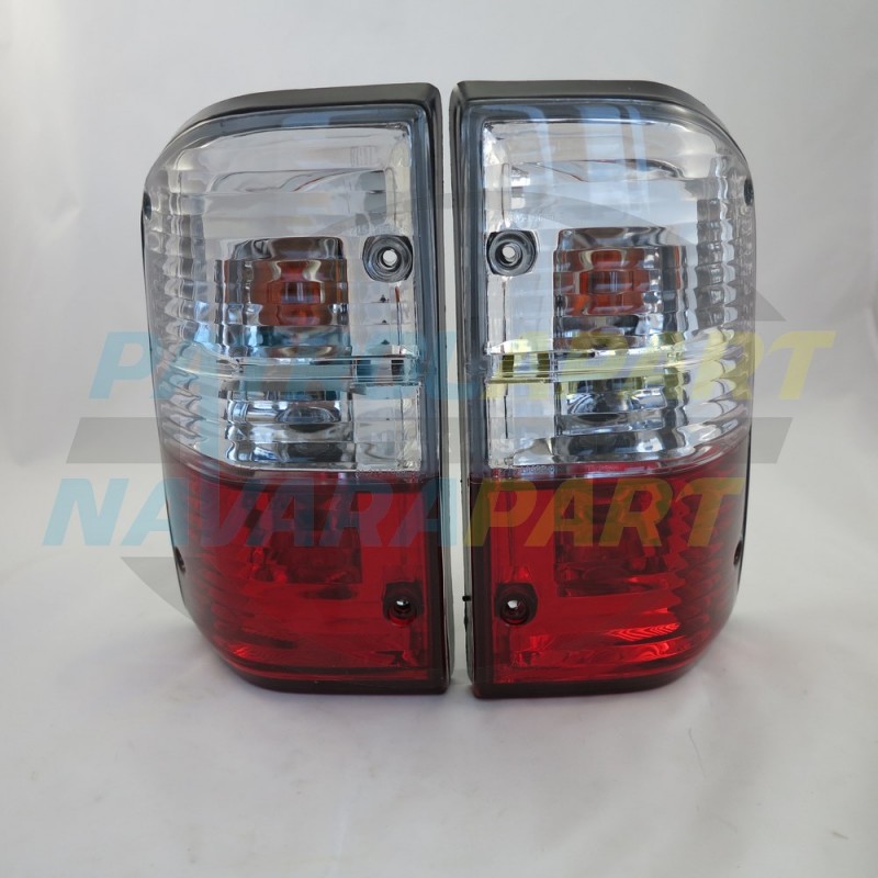 Tail Lights PAIR 3 Colour Crystal GU Look for Nissan Patrol GQ Y60