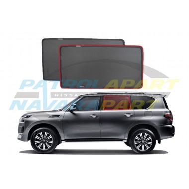 Snap Sunshade For Nissan Patrol Y62 2nd Row Rear Window Set