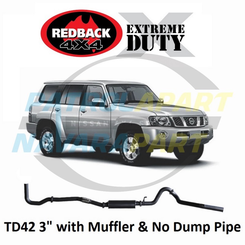 REDBACK Extreme Duty Exhaust suits Nissan Patrol GU TD42 3