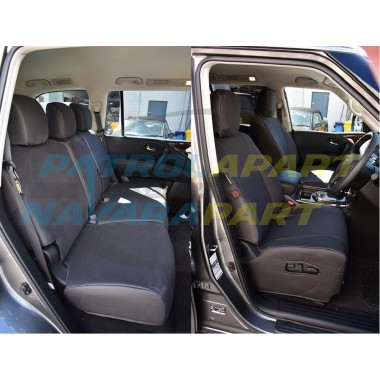 Supafit Seat Cover For Nissan Patrol Y62 Ti in  Black Denim