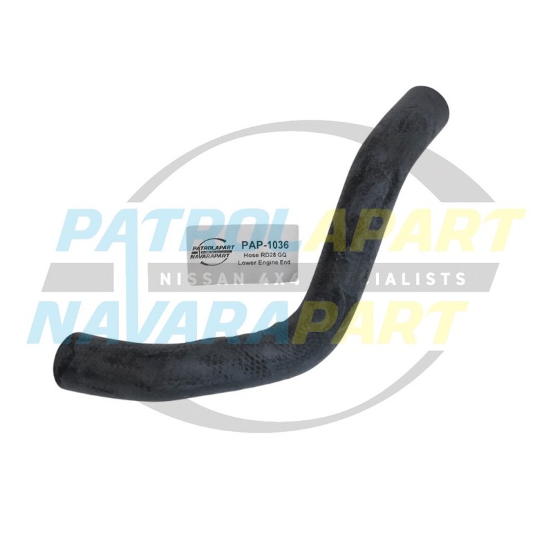 Radiator Hose Lower at Engine End Suits Nissan Patrol GQ RD28T