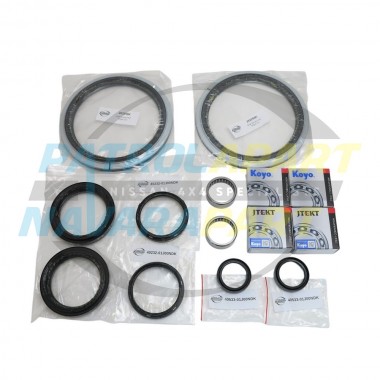 Front Axle Swivel Hub Rebuild Kit with Seals and Bearings for Nissan Patrol GU Y61