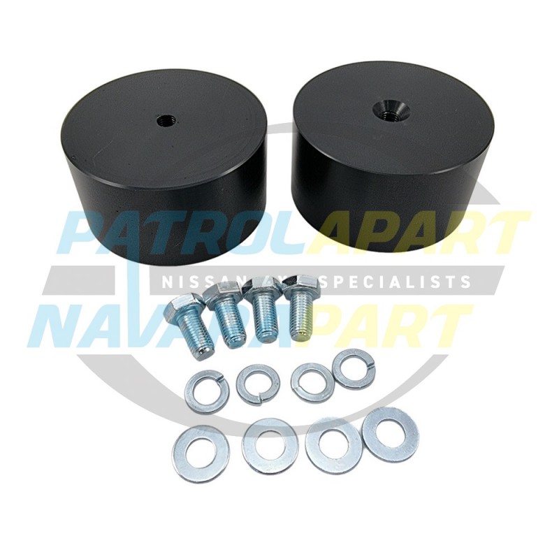 Front Bump Stop Spacer Extension PAIR Alloy 50mm for Nissan Patrol GQ Y60 GU Y61