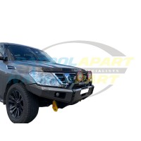 Raslarr Bullbar with Recovery Points for Nissan Patrol Y62 Series 1-3 Ti-L Model 4 Sensors