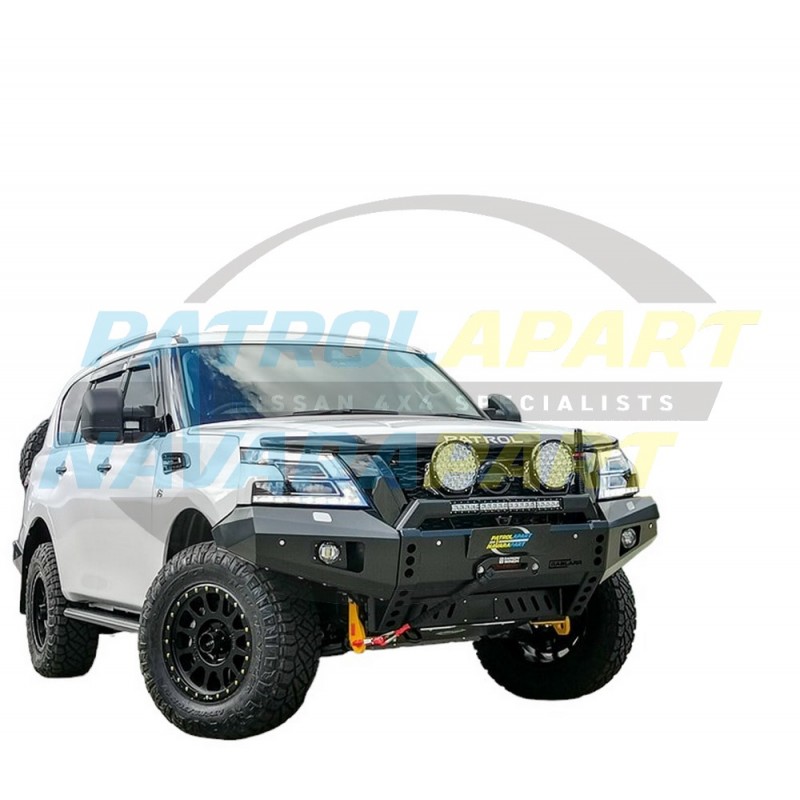 Raslarr Bullbar with Recovery Points for Nissan Patrol Y62 Series 5 Models - BLACK