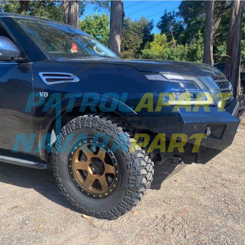 Raslarr Bullbar with Recovery Points for Nissan Patrol Y62 Series 5 Models - BW5 Blue Colour