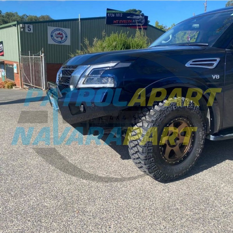 Raslarr Bullbar with Recovery Points for Nissan Patrol Y62 Series 5 Models - BW5 Blue Colour