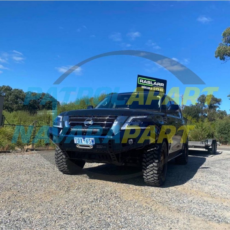 Raslarr Bullbar with Recovery Points for Nissan Patrol Y62 Series 5 Models - BW5 Blue Colour