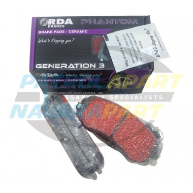 RDA Phantom Premium Ceramic Rear Brake Pads Set suits Nissan Patrol GU Y61