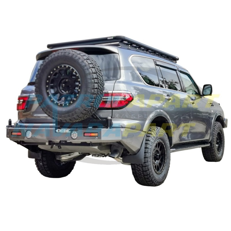 Raslarr Rear Bar for Nissan Patrol Y62 Series 5 with RH Tyre Carrier