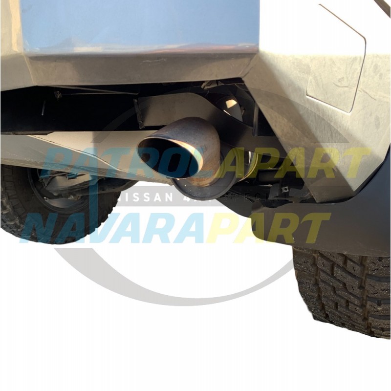 Manta Stainless Exhaust Tailpipe suits Nissan Patrol Y62 S5 with Kaymar Bar