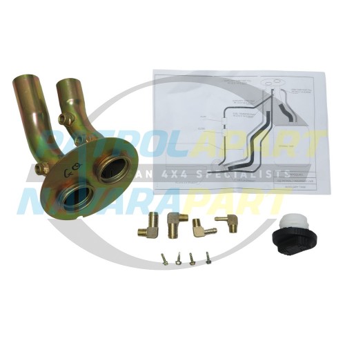 LRA Fuel Twin Dual Tanks Filler Neck Assembly - Nissan Patrol Y60 GQ TB42 RB30