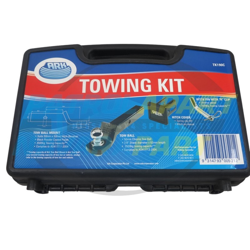 Tow Bar Tongue Kit with Carry Case 50x50mm & 190mm receiver