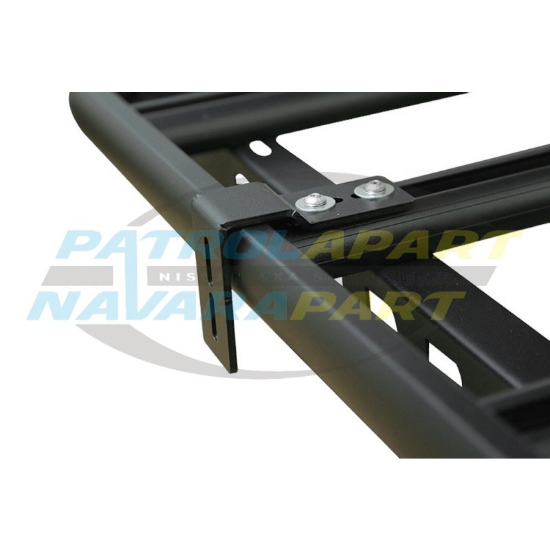 Wedgetail Roof Rack Accessory - Pair of FIXED Awning Brackets in Black