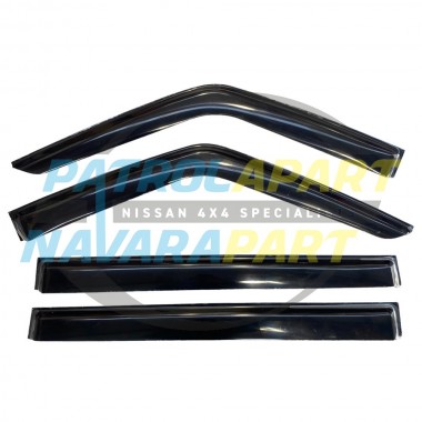 Tinted Slimline Weathershield Set of 4 For Nissan Patrol Y60 GQ Manual Mirror