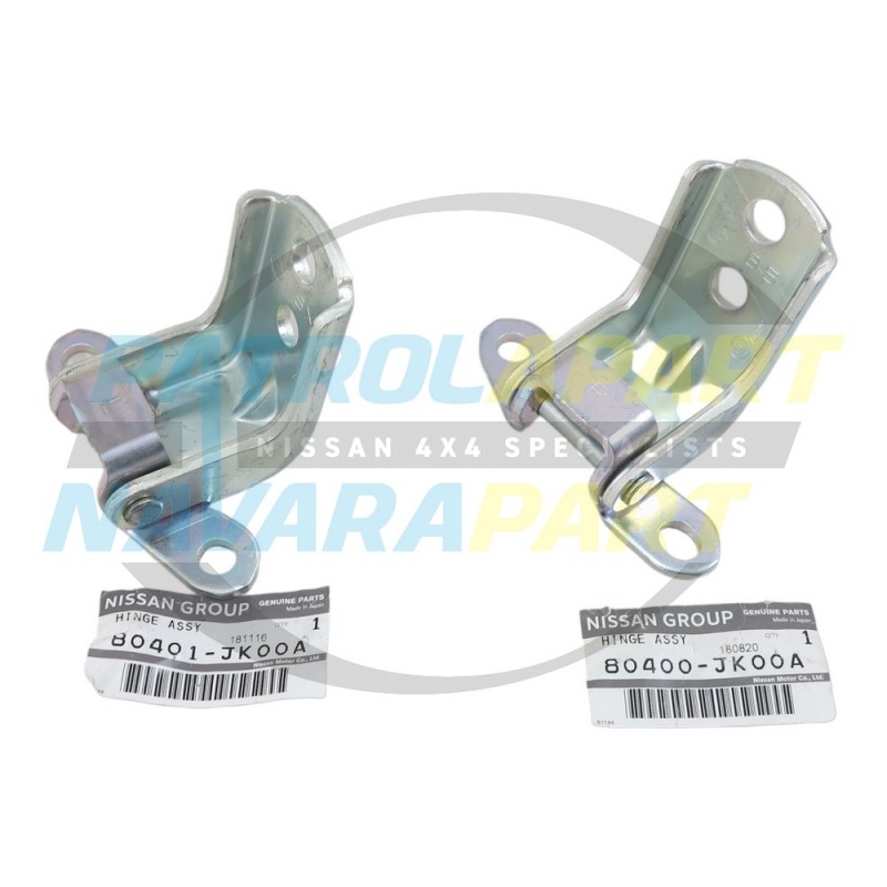 Genuine Nissan Patrol Y62 VK56 5.6L Front Door Hinge Pair