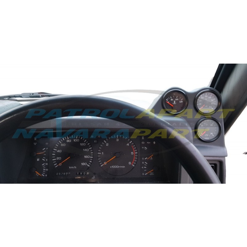 Dash Pod suit 3 52mm Gauge Holder fits Nissan Patrol GQ Y60 Painted Grey K