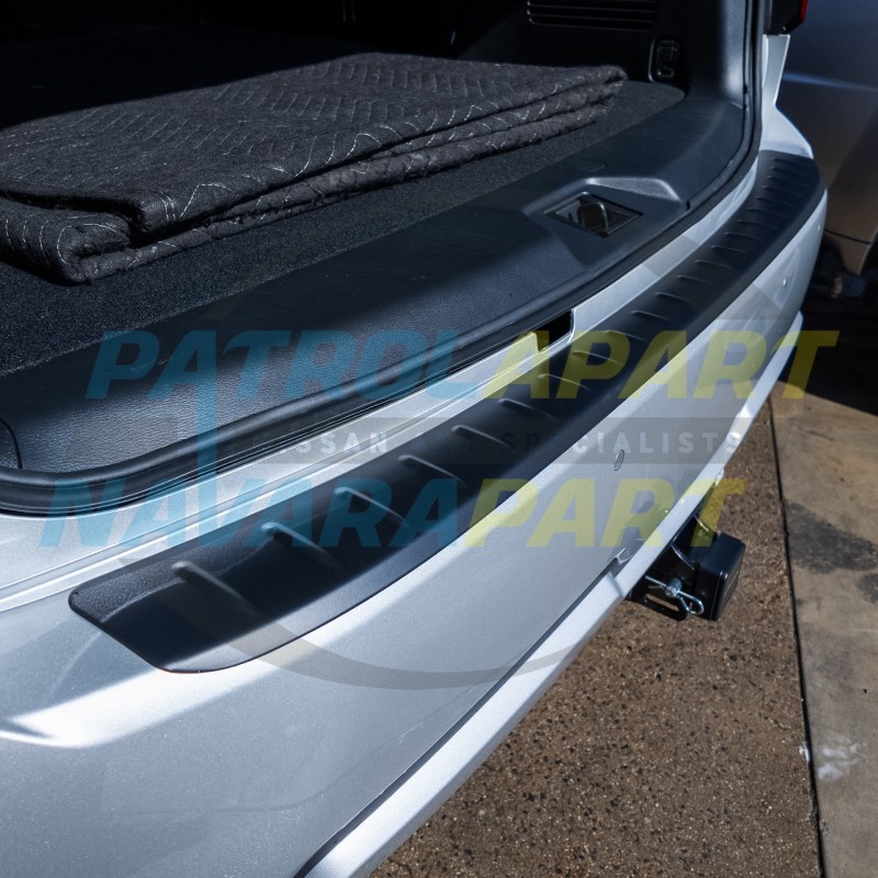 Rear Bumper Scuff Plate Protector in Black for Nissan Patrol Y62 Series 5