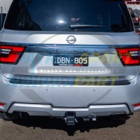 Rear Bumper Scuff Plate Protector in Black for Nissan Patrol Y62 Series 5